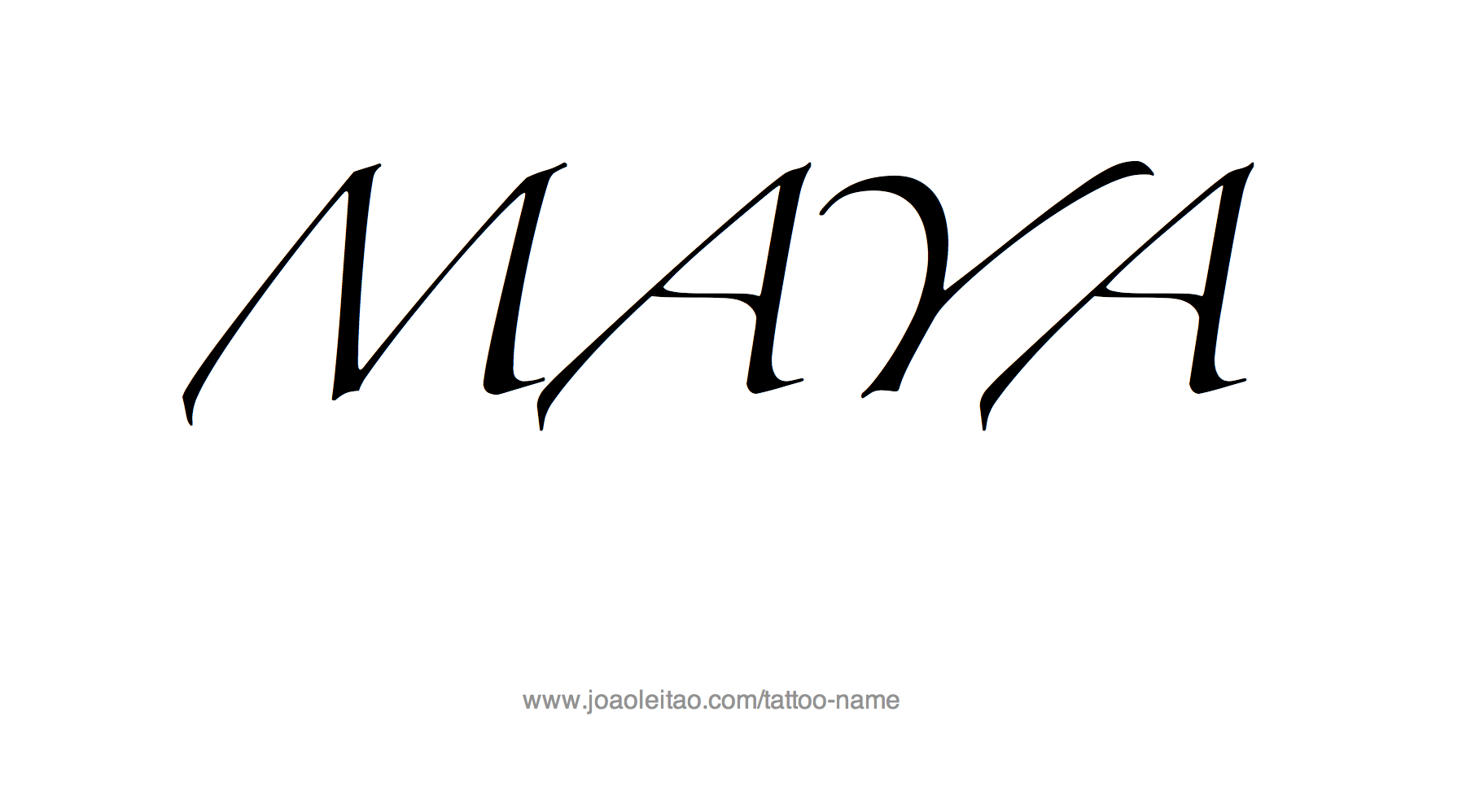 Maya Name Tattoo Designs